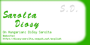 sarolta diosy business card